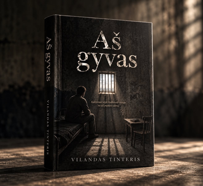 Knygos „Aš gyvas“ priekinis viršelis